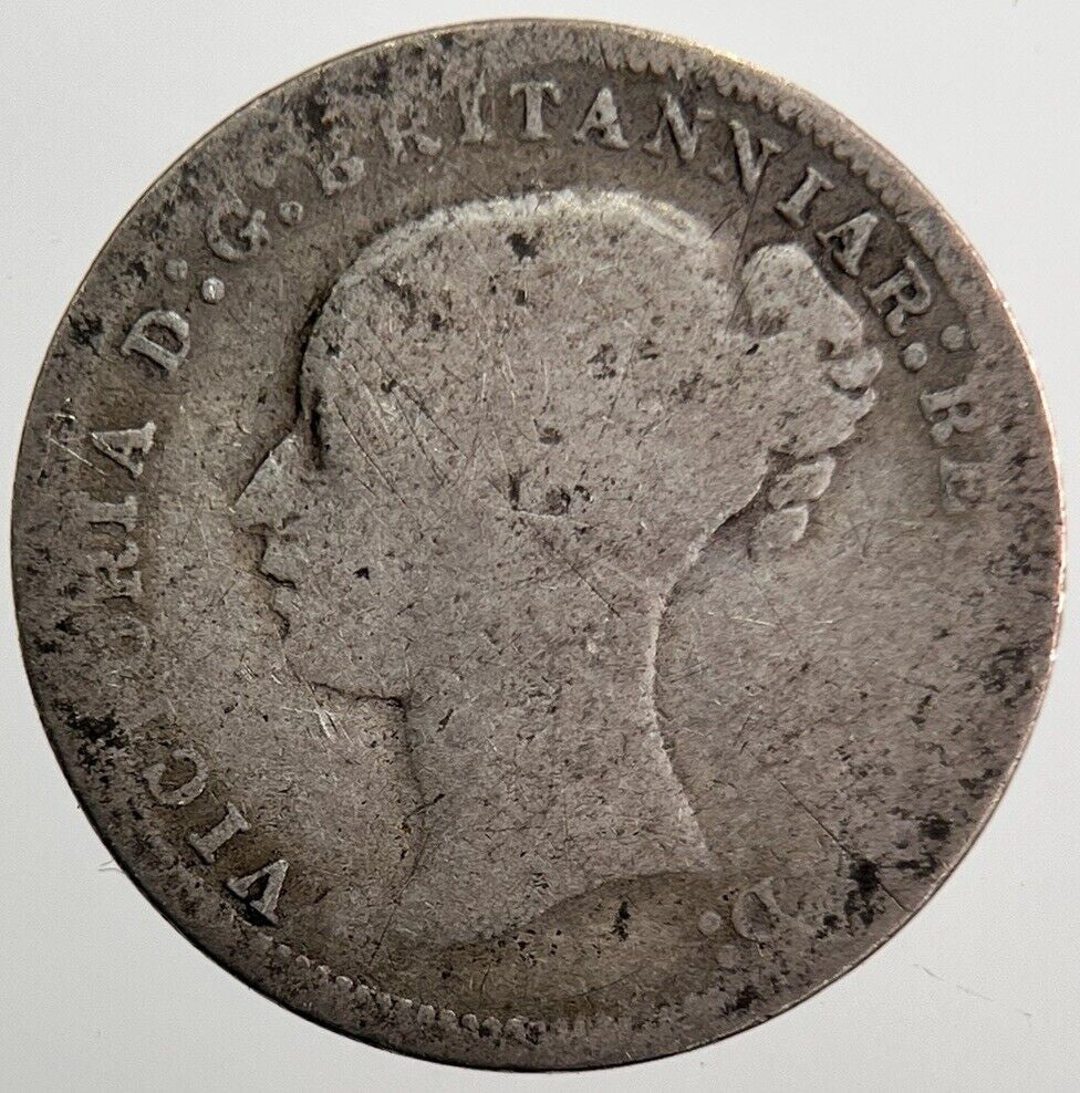 1877 Victoria Threepence Silver Coin | Fair Grade | a7228