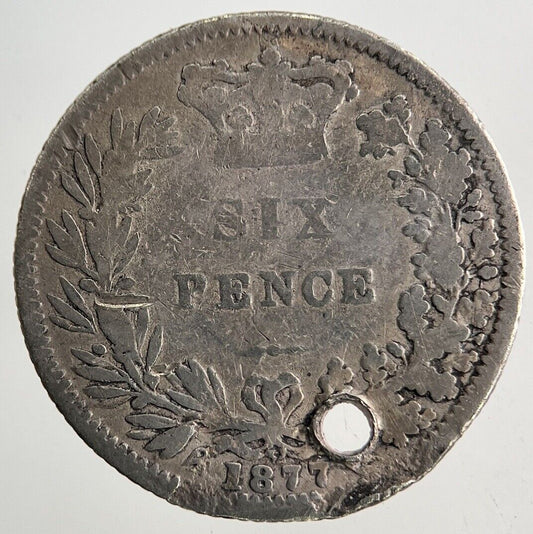 1877 Victoria Sixpence Silver Coin | Collectable Grade