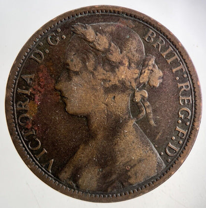 1877 Victoria One Penny Coin | Collectable Grade
