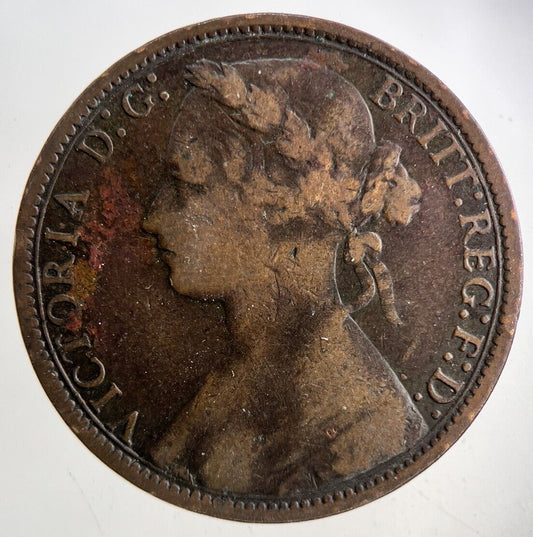 1877 Victoria One Penny Coin | Collectable Grade