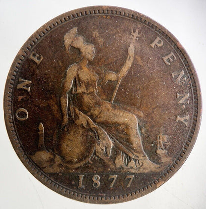 1877 Victoria One Penny Coin | Collectable Grade