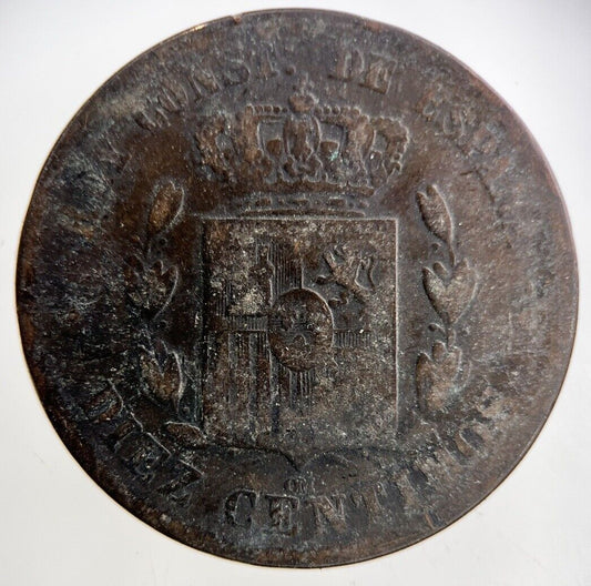 1878 Spain 10 Centimos Coin | Collectable Grade