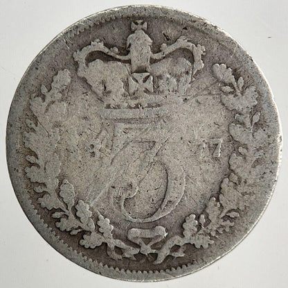 1877 Victoria Threepence Silver Coin | Collectable Grade