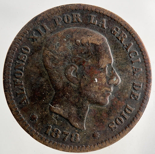 1878 Spain 5 Centimos Coin | Collectable Grade