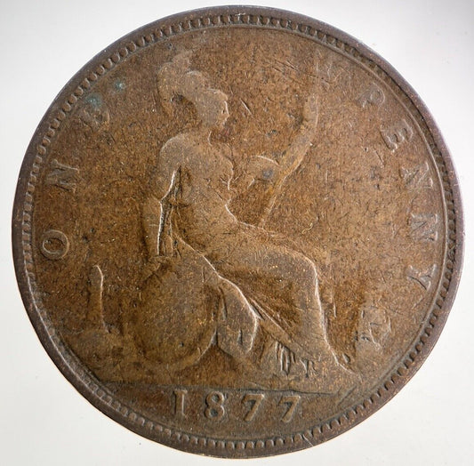 1877 Victoria One Penny Coin | Collectable Grade