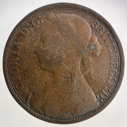 1877 Victoria One Penny Coin | Collectable Grade