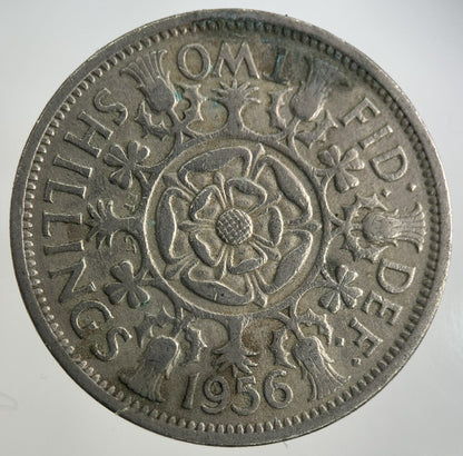 1956 Elizabeth II 2nd Florin Coin | Fine Collectable Grade
