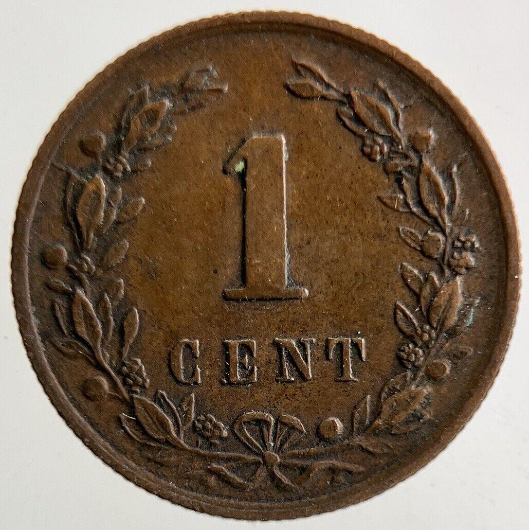 1878 Netherlands 1 Cent Coin | Fine Collectable Grade