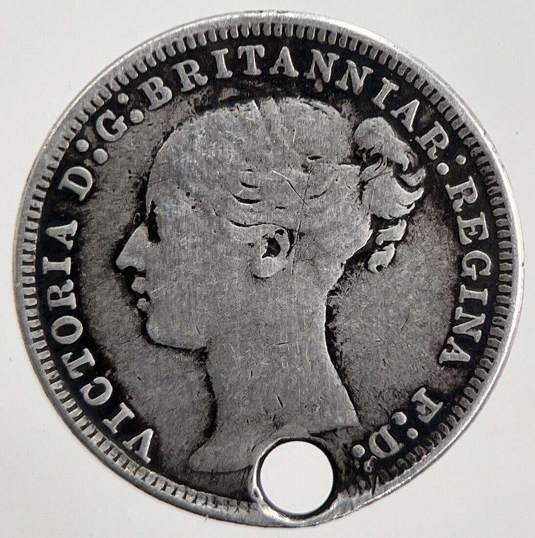 1877 Victoria Threepence Silver Coin | Fine Collectable Grade | a5523