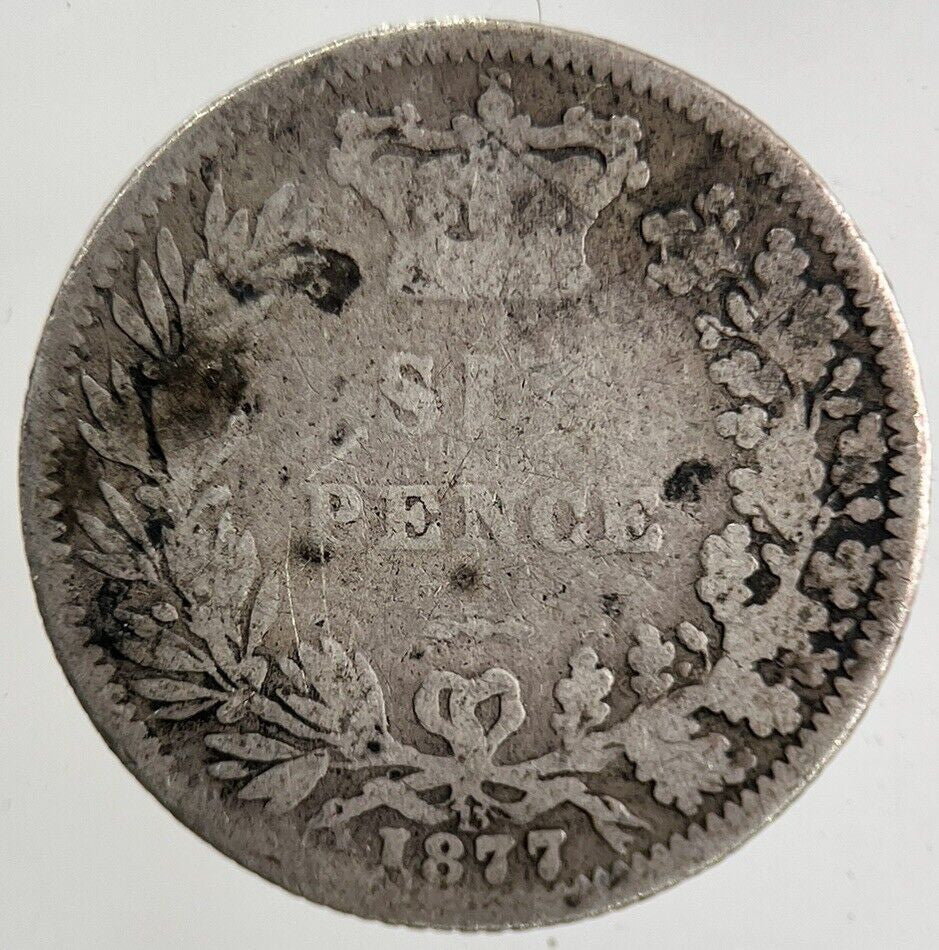1877 Victoria Sixpence Silver Coin | Collectable Grade