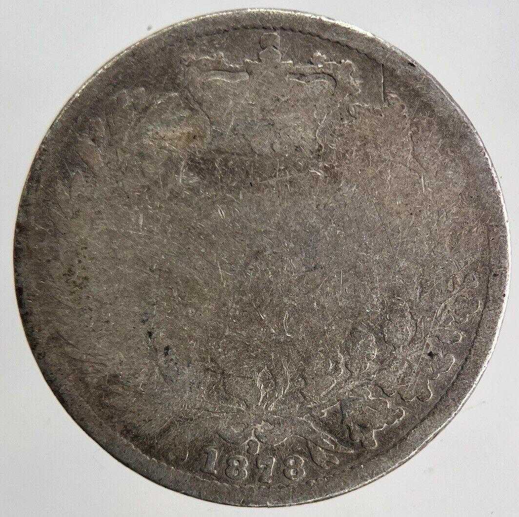 1878 Victoria Shilling Silver Coin | Fair Grade