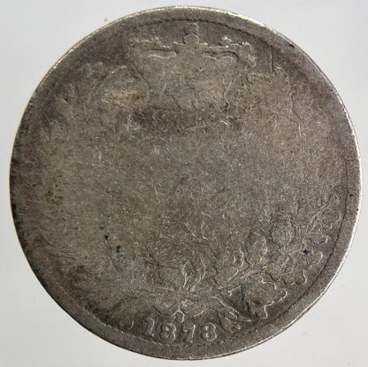 1878 Victoria Shilling Silver Coin | Fair Grade