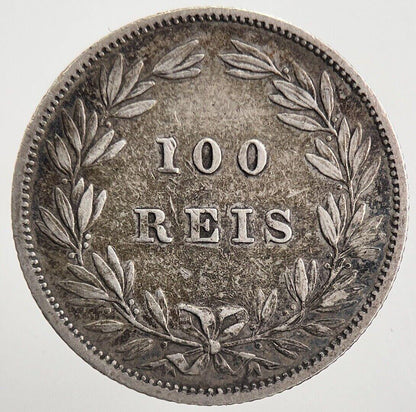 1879 Portu6gal 100 Reis Silver Coin | Very High Grade | a552