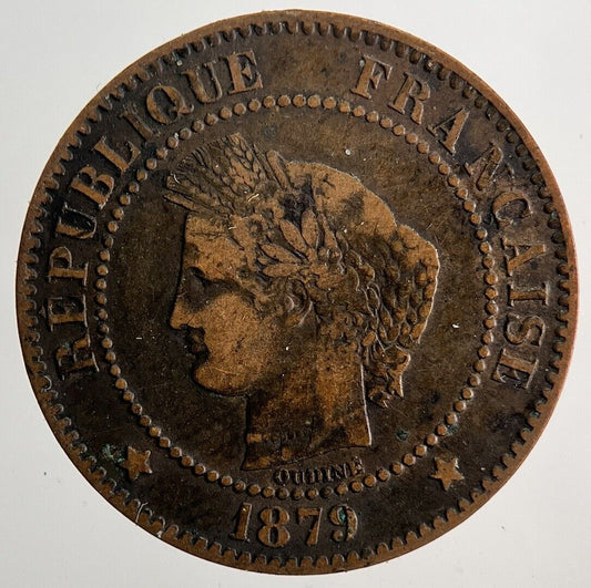 1879 France 2 Centimes Coin | Fine Collectable Grade