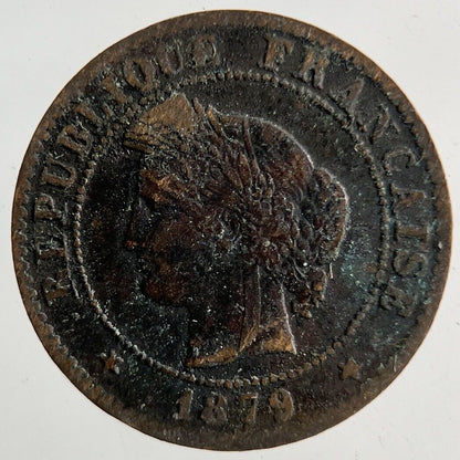 1879 France 1 Centime Coin | Collectable Grade
