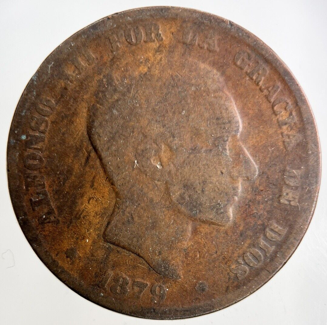 1879 Spain 10 Centimos Coin | Collectable Grade