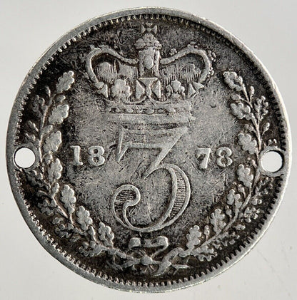 1878 Victoria Threepence Silver Coin | Collectable Grade