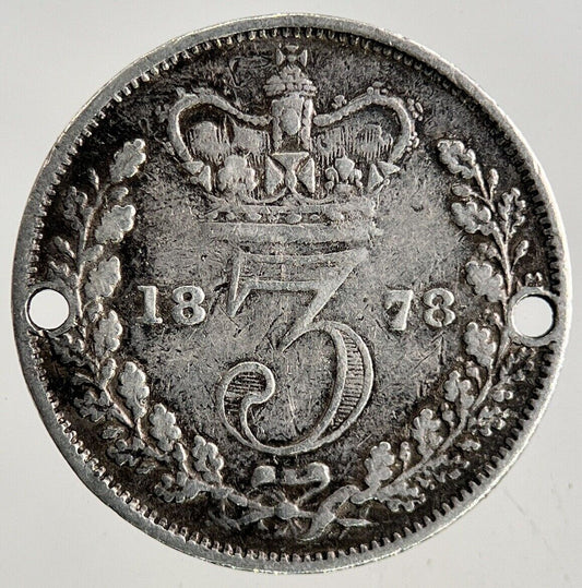1878 Victoria Threepence Silver Coin | Collectable Grade