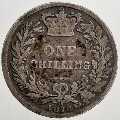 1878 Victoria Shilling Silver Coin | Collectable Grade | a5434