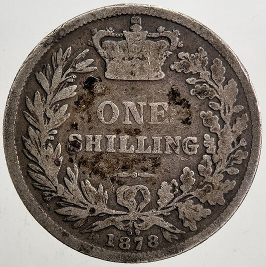 1878 Victoria Shilling Silver Coin | Collectable Grade | a5434