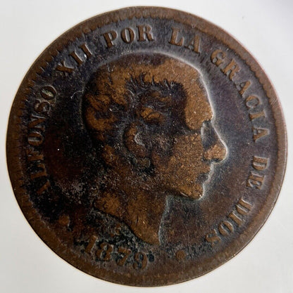 1879 Spain 5 Centimos Coin | Collectable Grade