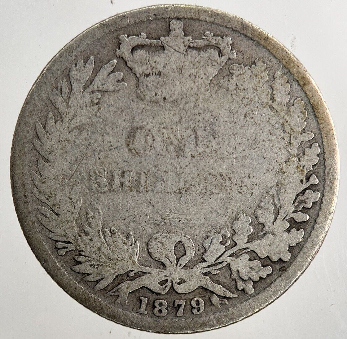 1879 Victoria Shilling Silver Coin | Fair Grade