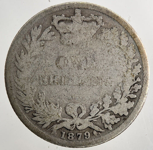 1879 Victoria Shilling Silver Coin | Fair Grade