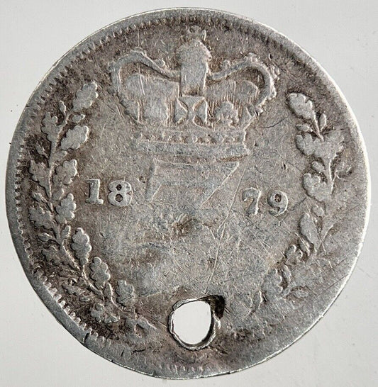 1879 Victoria Threepence Silver Coin | Collectable Grade
