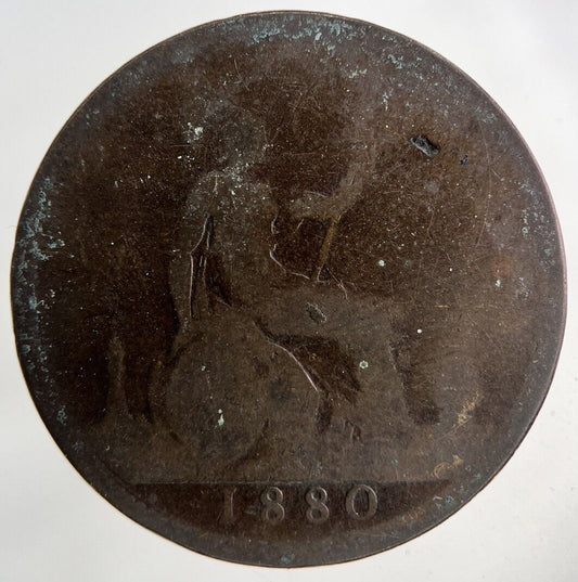 1880 Victoria One Penny Coin | Fair Grade
