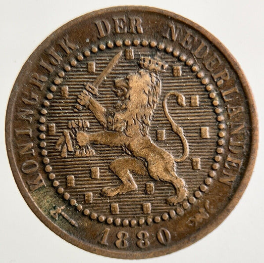 1880 Netherlands 1 Cent Coin | Fine Collectable Grade