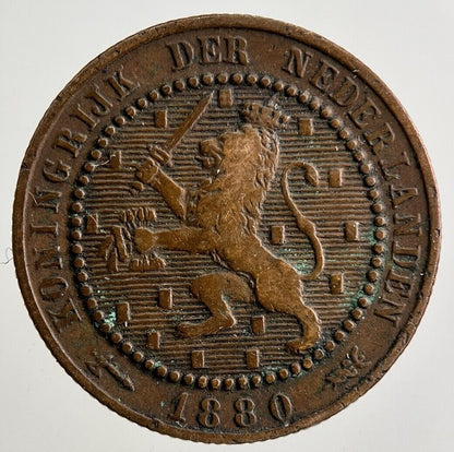 1880 Netherlands 1 Cent Coin | Fine Collectable Grade