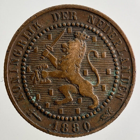 1880 Netherlands 1 Cent Coin | Fine Collectable Grade