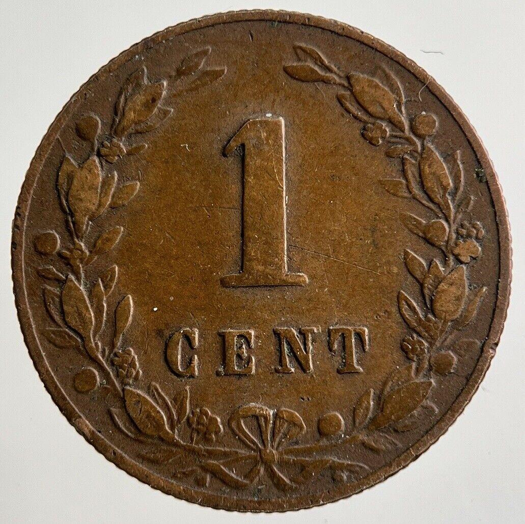 1880 Netherlands 1 Cent Coin | Fine Collectable Grade