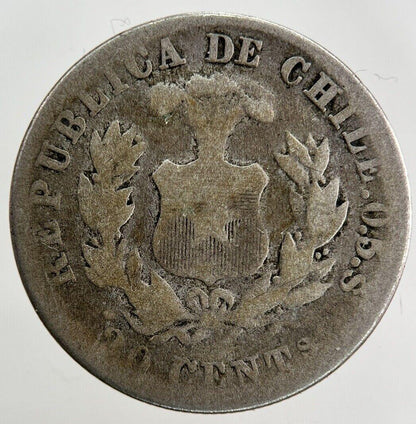 1880 Chile 20 Cents Silver Coin | Collectable Grade