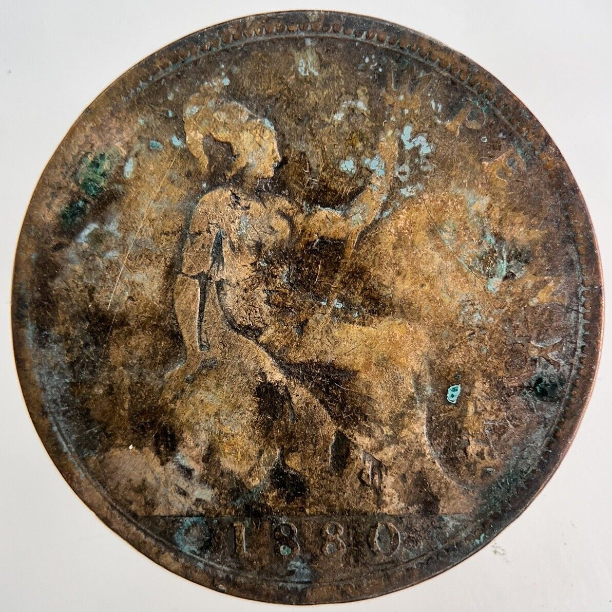 1880 Victoria One Penny Coin | Collectable Grade