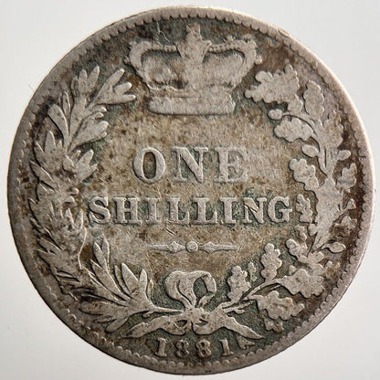 1881 Victoria Shilling Silver Coin | Collectable Grade | a3533