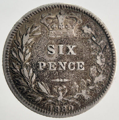 1880 Victoria Sixpence Silver Coin | Fine Collectable Grade | a1510