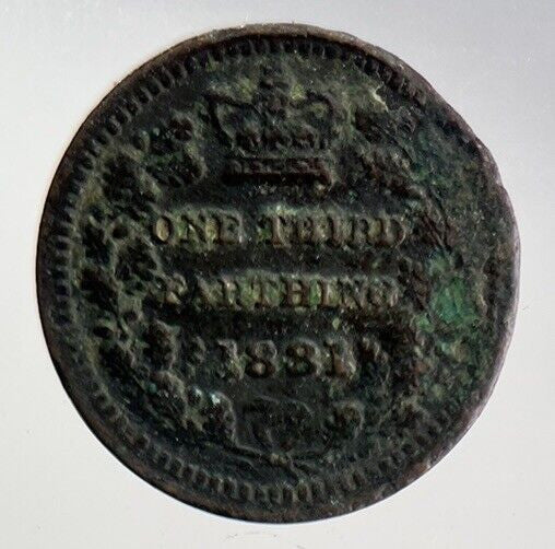 1881 Victoria One Third Farthing Coin | Fine Collectable Grade | a4668