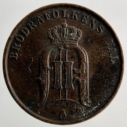 1881 Denmark 2 Ore Coin | Fine Collectable Grade