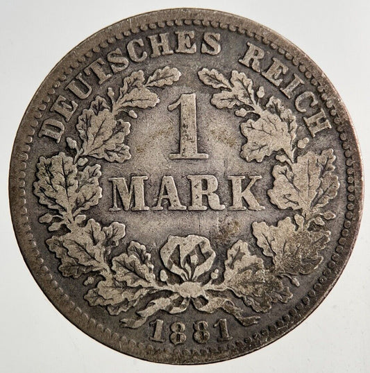 1881 Germany 1 Mark Silver Coin | Collectable Grade