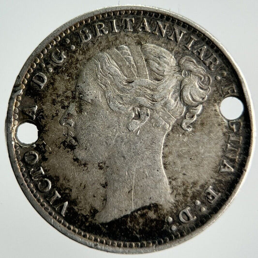 1880 Young Head Victoria Threepence Silver Coin | Very High Grade | a4056