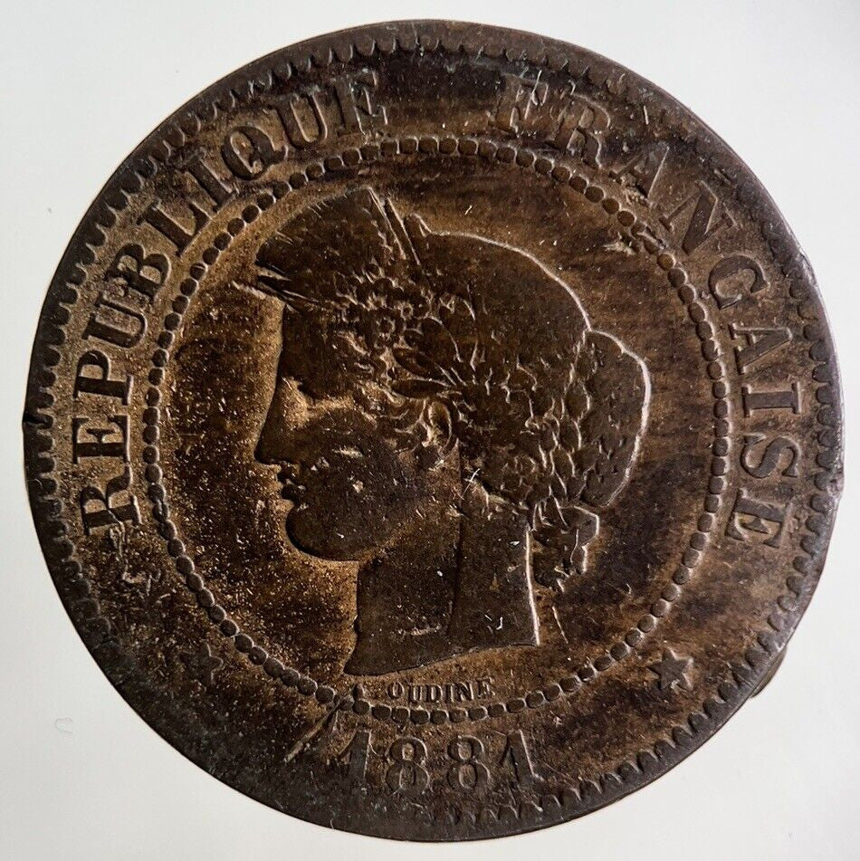 1881 France 5 Centimes Coin | Collectable Grade