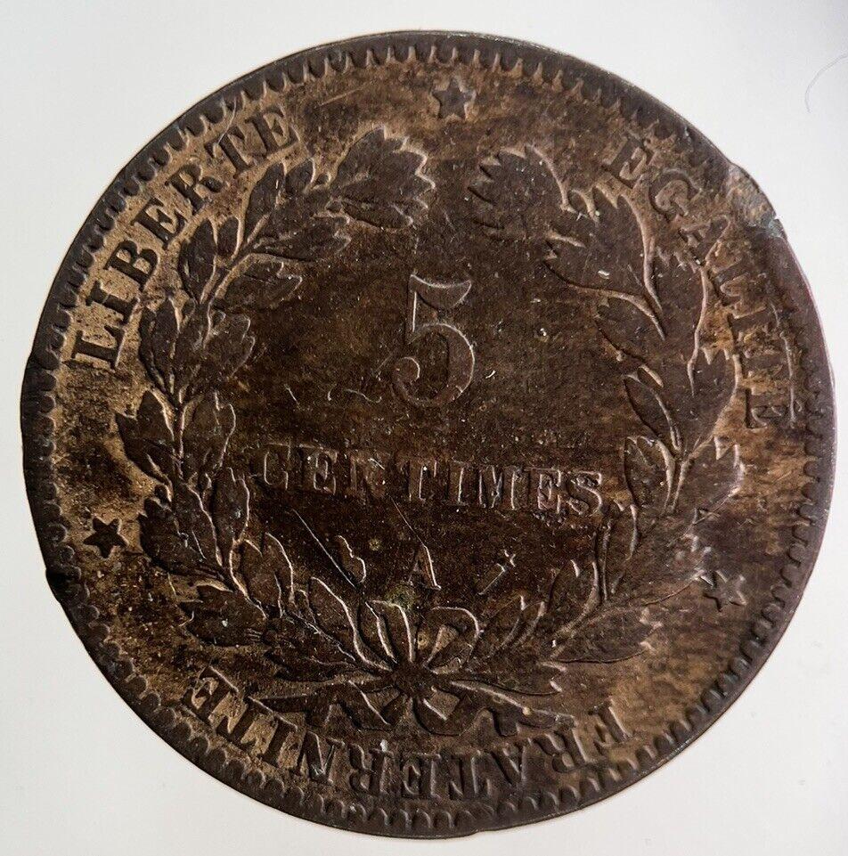 1881 France 5 Centimes Coin | Collectable Grade