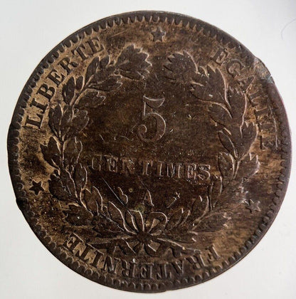 1881 France 5 Centimes Coin | Collectable Grade
