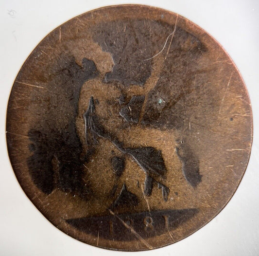 1881 Victoria One Penny Coin | Fair Grade