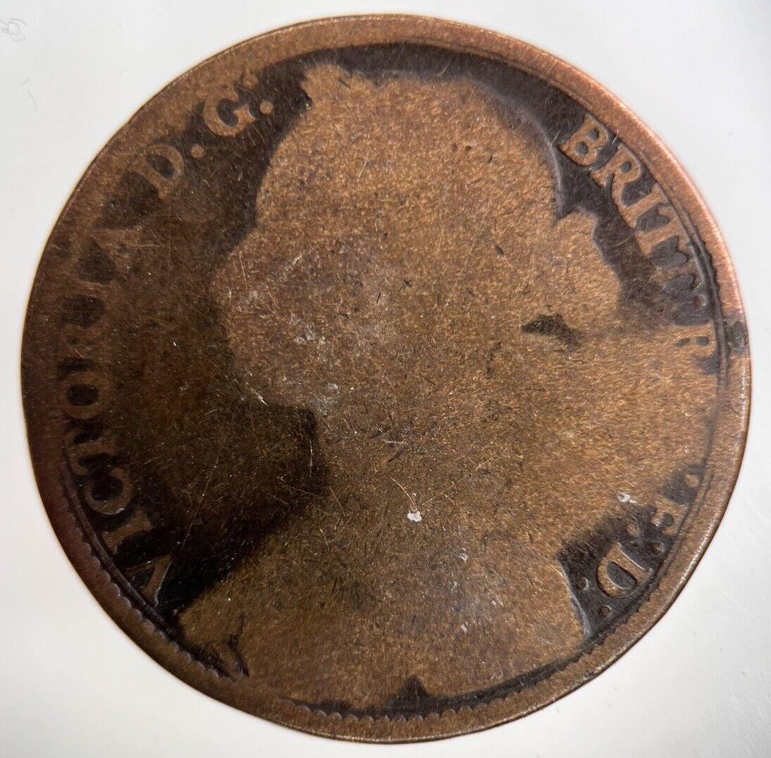 1881 Victoria One Penny Coin | Fair Grade