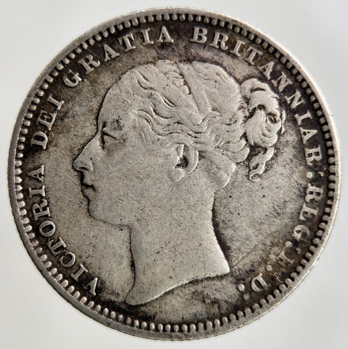 1880 Victoria Shilling Silver Coin | Very High Grade