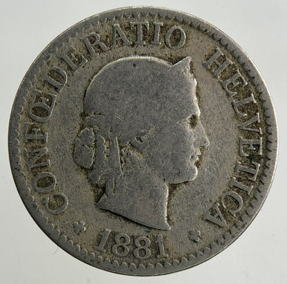 1881 Switzerland Swiss 10 Rappen Coin | Collectable Grade