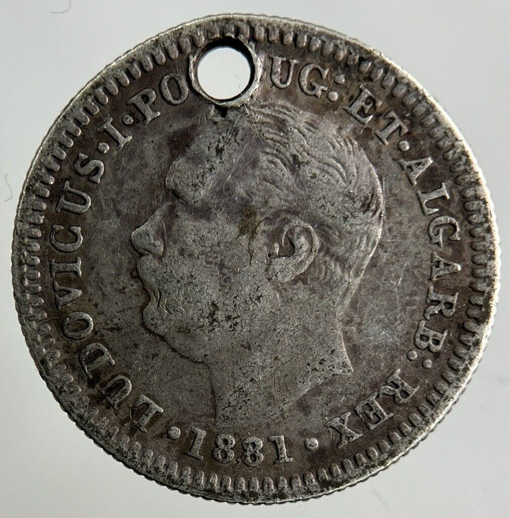 1881 India Portugal Quarto 1/4 De Rupia Silver Coin | Collectable Grade