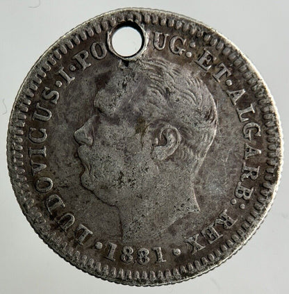 1881 India Portugal Quarto 1/4 De Rupia Silver Coin | Collectable Grade